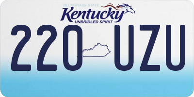 KY license plate 220UZU