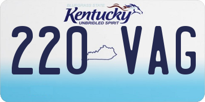KY license plate 220VAG