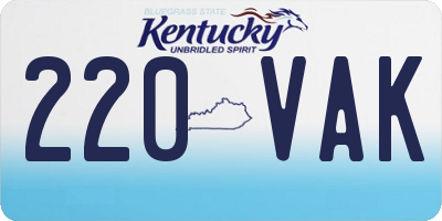 KY license plate 220VAK