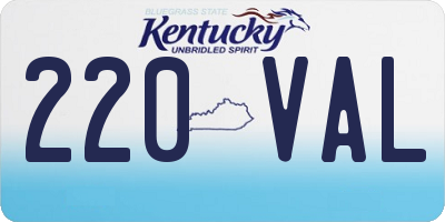 KY license plate 220VAL