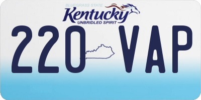 KY license plate 220VAP