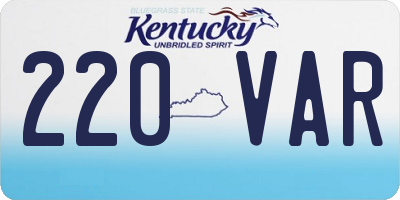 KY license plate 220VAR