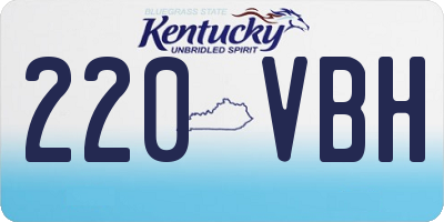 KY license plate 220VBH