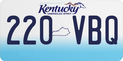 KY license plate 220VBQ