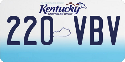 KY license plate 220VBV
