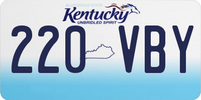 KY license plate 220VBY