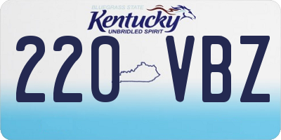 KY license plate 220VBZ
