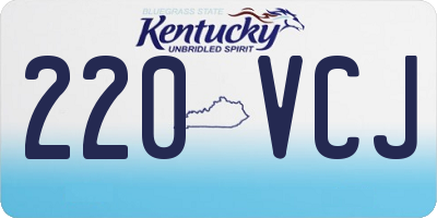 KY license plate 220VCJ