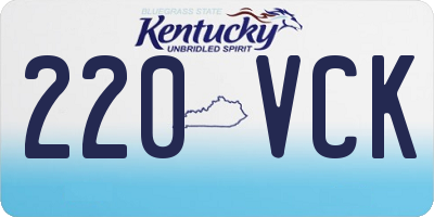 KY license plate 220VCK