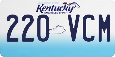 KY license plate 220VCM