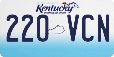 KY license plate 220VCN