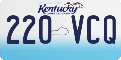 KY license plate 220VCQ