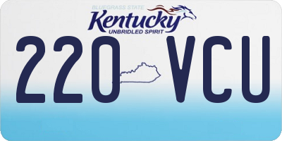 KY license plate 220VCU