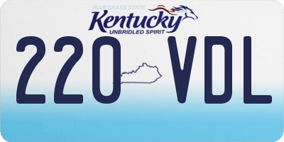 KY license plate 220VDL