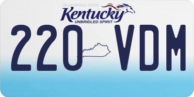 KY license plate 220VDM