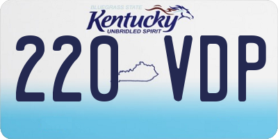 KY license plate 220VDP