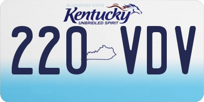KY license plate 220VDV