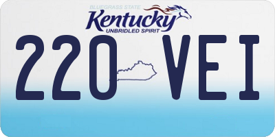 KY license plate 220VEI