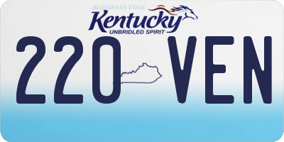 KY license plate 220VEN