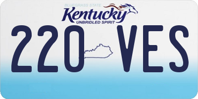 KY license plate 220VES