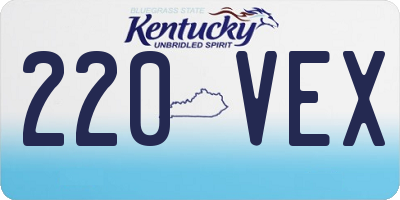 KY license plate 220VEX