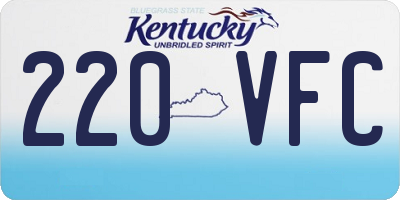 KY license plate 220VFC