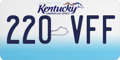 KY license plate 220VFF
