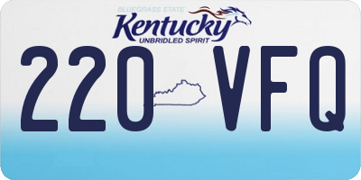 KY license plate 220VFQ