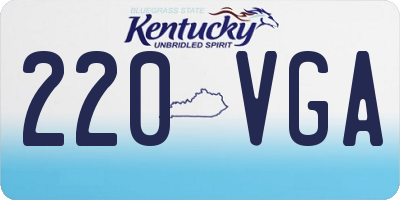 KY license plate 220VGA