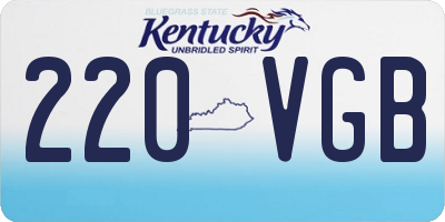 KY license plate 220VGB