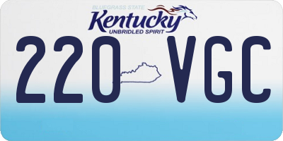 KY license plate 220VGC