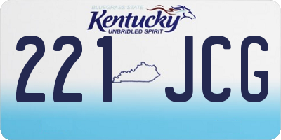 KY license plate 221JCG