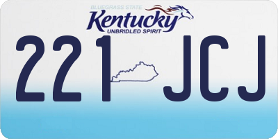 KY license plate 221JCJ