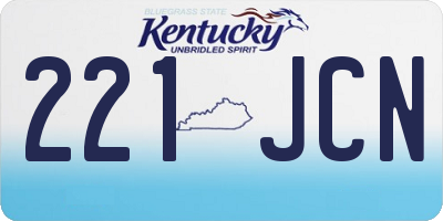 KY license plate 221JCN