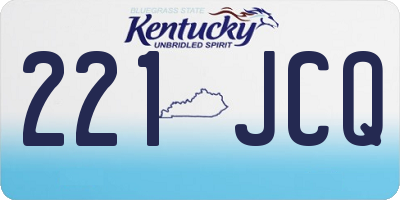 KY license plate 221JCQ