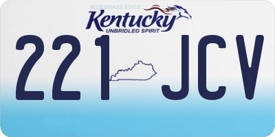 KY license plate 221JCV