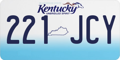 KY license plate 221JCY