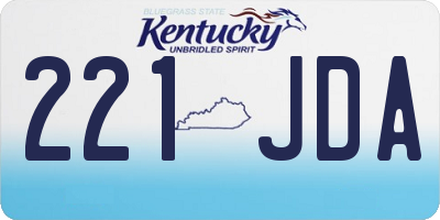 KY license plate 221JDA