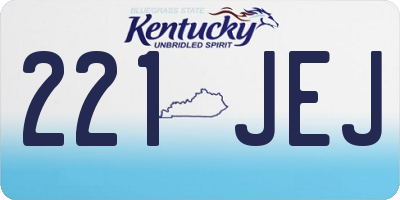 KY license plate 221JEJ