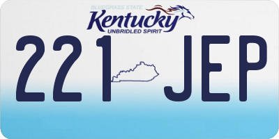 KY license plate 221JEP