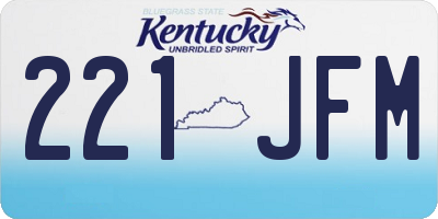 KY license plate 221JFM
