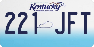 KY license plate 221JFT