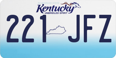 KY license plate 221JFZ