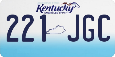 KY license plate 221JGC