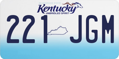 KY license plate 221JGM