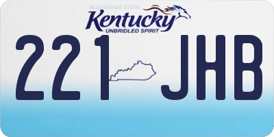 KY license plate 221JHB