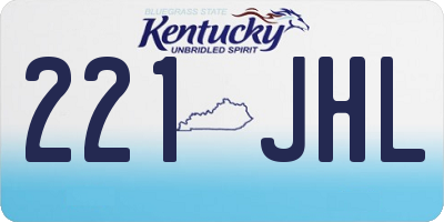 KY license plate 221JHL