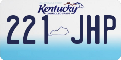 KY license plate 221JHP