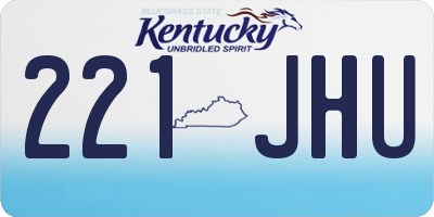 KY license plate 221JHU