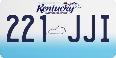 KY license plate 221JJI